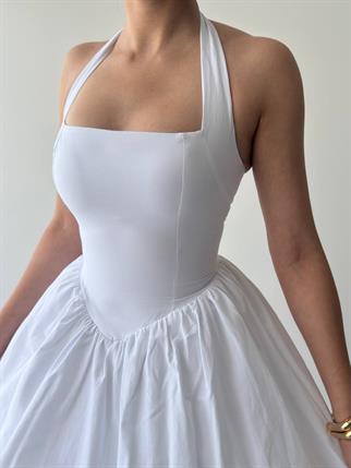 Fedro Poplin Midi Elbise
