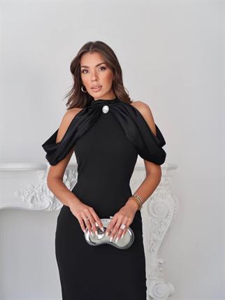 Ello Düğme Detaylı Tasarım Elbise