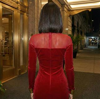 Kadife&Tül maxi boy elbise