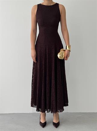 Swer Uzun Dantel Elbise