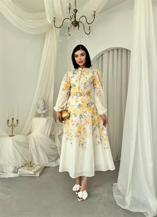 Baret Kemer Detaylı Elbise