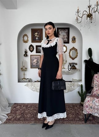 Esane Broş Detaylı Elbise