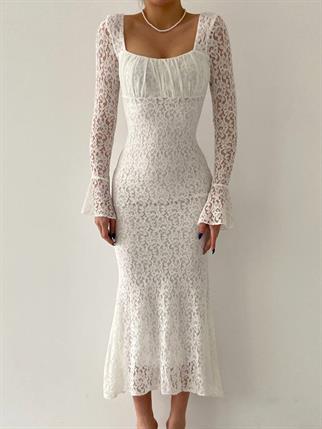 Matilda Dantel Uzun Elbise