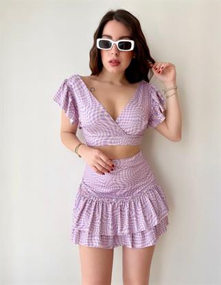 FIRFIRLI CROP & ETEK TAKIM - Lila