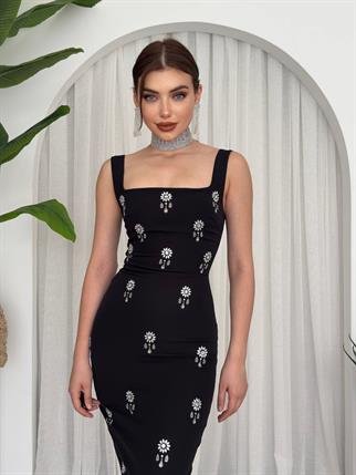 Francisco Taşlı Atlas Uzun Elbise