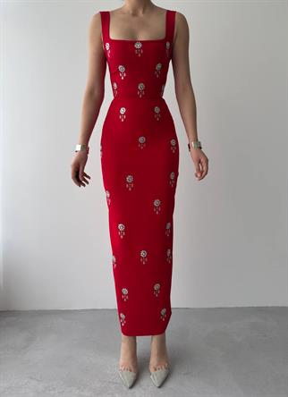 Francisco Taşlı Atlas Uzun Elbise