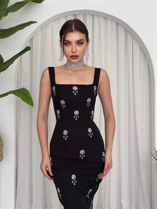 Francisco Taşlı Atlas Uzun Elbise