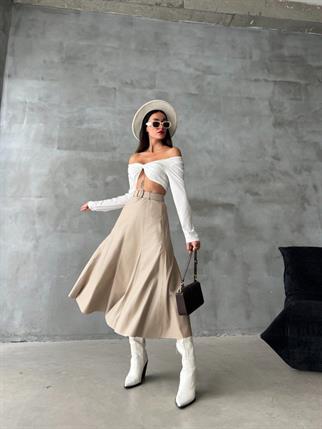 Gavi Deri Etek - Bej