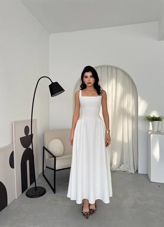 Hera Uzun Kalın Askılı Elbise