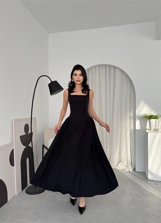 Hera Uzun Kalın Askılı Elbise