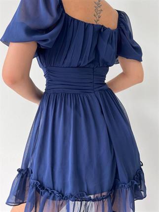 Ester Mini Elbise - Mavi