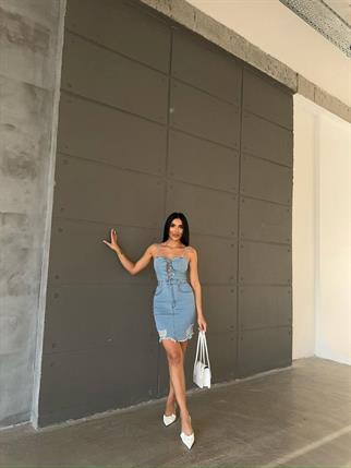 İsla Mini Kot Elbise