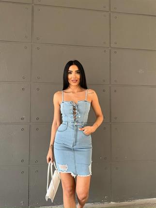İsla Mini Kot Elbise