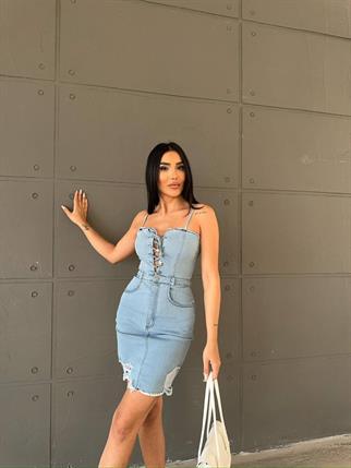 İsla Mini Kot Elbise