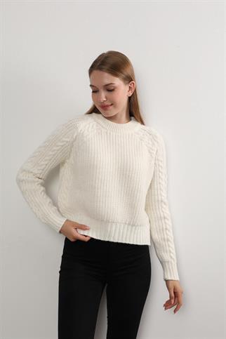 Kadın Bisiklet Yaka Triko Kazak