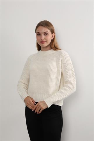 Kadın Bisiklet Yaka Triko Kazak