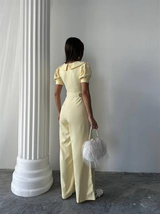 Kadın Tasarım Kemerli Düğme Detaylı Alvin Tulum