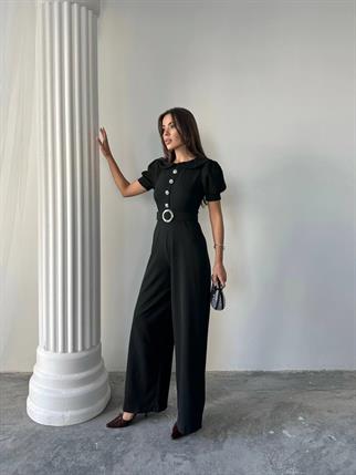 Kadın Tasarım Kemerli Düğme Detaylı Alvin Tulum