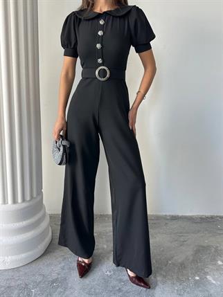 Kadın Tasarım Kemerli Düğme Detaylı Alvin Tulum