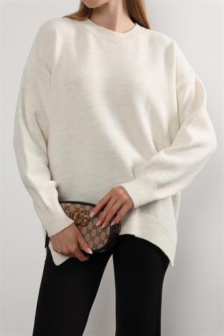 Kadın Uzun Bisiklet Yaka Triko Kazak