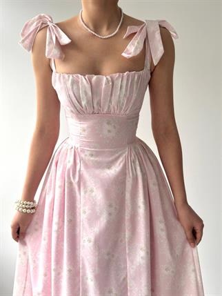 Kalın Askılı Çiçekli Daniel Elbise