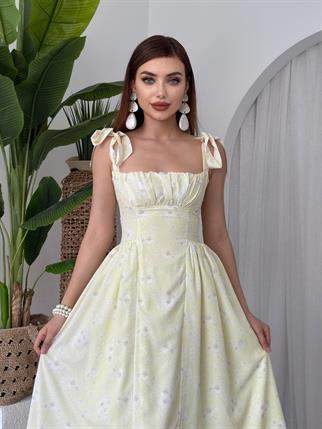 Kalın Askılı Çiçekli Daniel Elbise