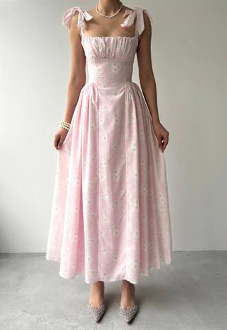 Kalın Askılı Çiçekli Daniel Elbise