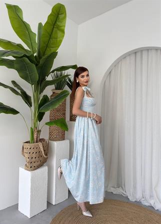 Kalın Askılı Çiçekli Daniel Elbise