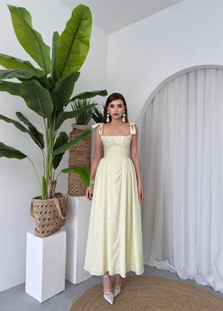 Kalın Askılı Çiçekli Daniel Elbise