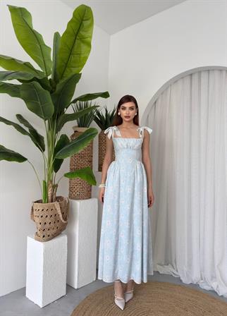 Kalın Askılı Çiçekli Daniel Elbise