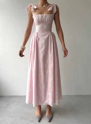 Kalın Askılı Çiçekli Daniel Elbise