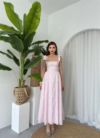 Kalın Askılı Çiçekli Daniel Elbise