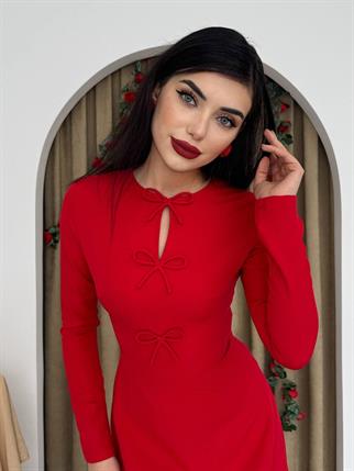 Kurdele Detay Phila Uzun Elbise