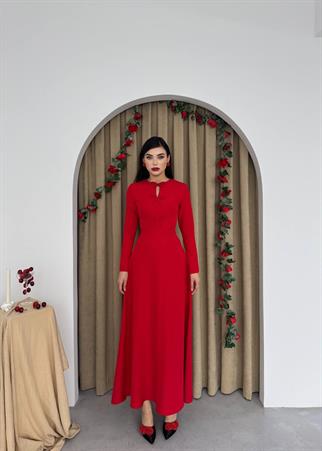 Kurdele Detay Phila Uzun Elbise