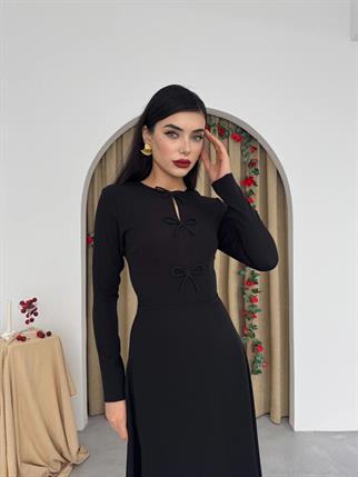 Kurdele Detay Phila Uzun Elbise