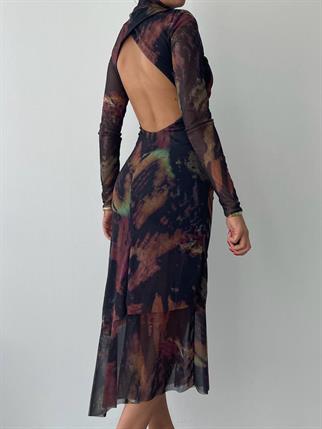 Lara Sırt Dekolteli Elbise