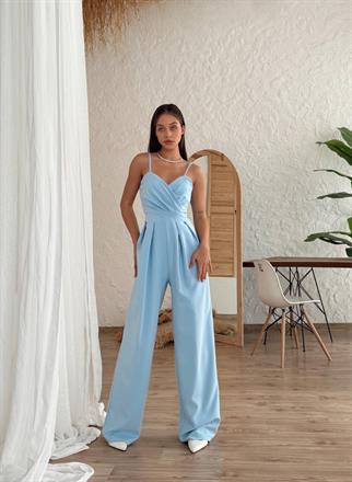 Luna Askılı Atlas Tulum Elbise