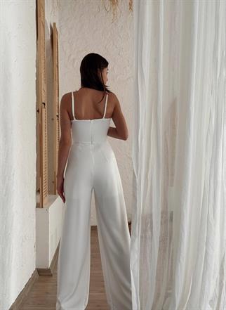 Luna Askılı Atlas Tulum Elbise