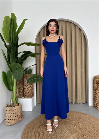 Luna Kiloş Gül Aksesuarlı Elbise