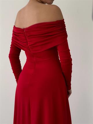 Madonna Yaka Sandy Kiloş Uzun Elbise