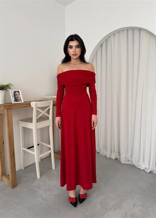 Madonna Yaka Sandy Kiloş Uzun Elbise