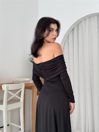 Madonna Yaka Sandy Kiloş Uzun Elbise