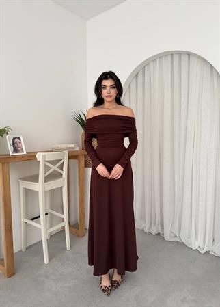 Madonna Yaka Sandy Kiloş Uzun Elbise
