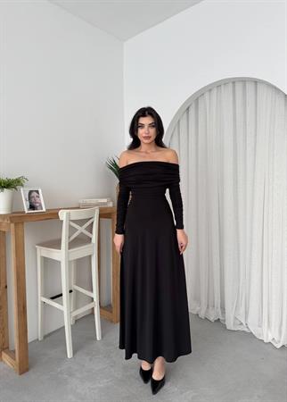 Madonna Yaka Sandy Kiloş Uzun Elbise