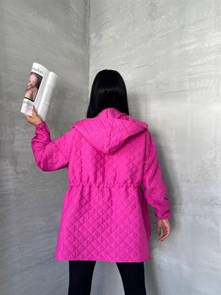 Melis Kısa Kapitone Pembe Mont 