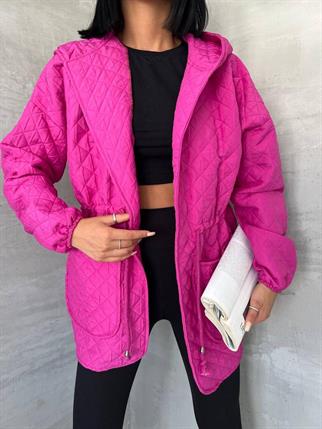 Melis Kısa Kapitone Pembe Mont 