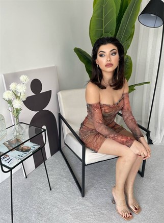 MİLA MİNİ ELBİSE -8054