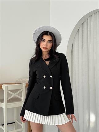 Rita Pileli Etek Ceket Takım