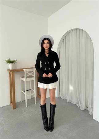 Rita Pileli Etek Ceket Takım