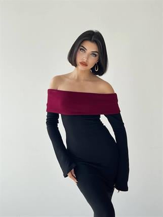 Robbie Straplez Uzun Elbise - Siyah